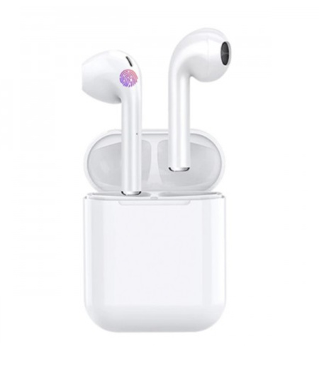 Wireless Bluetooth Earpods in white with charging case