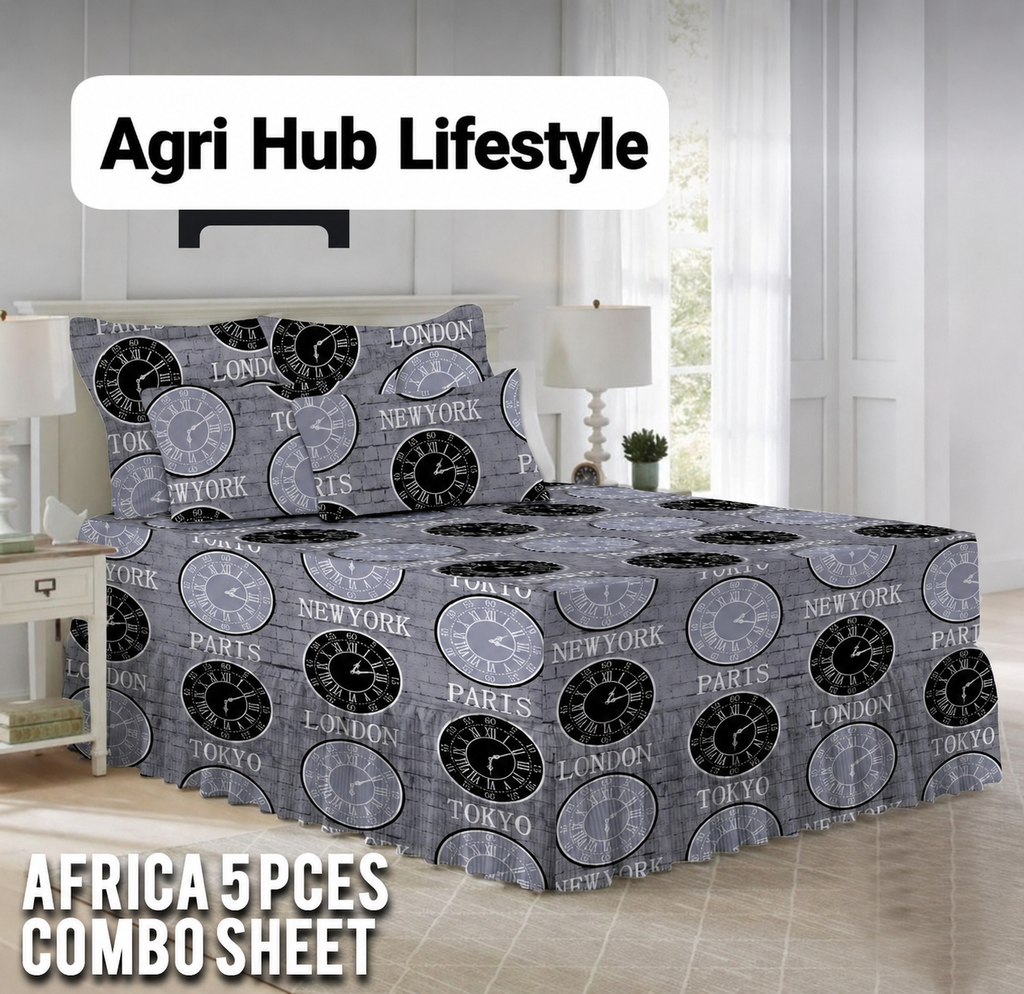 5pcs Frilled Combo Sheet Set