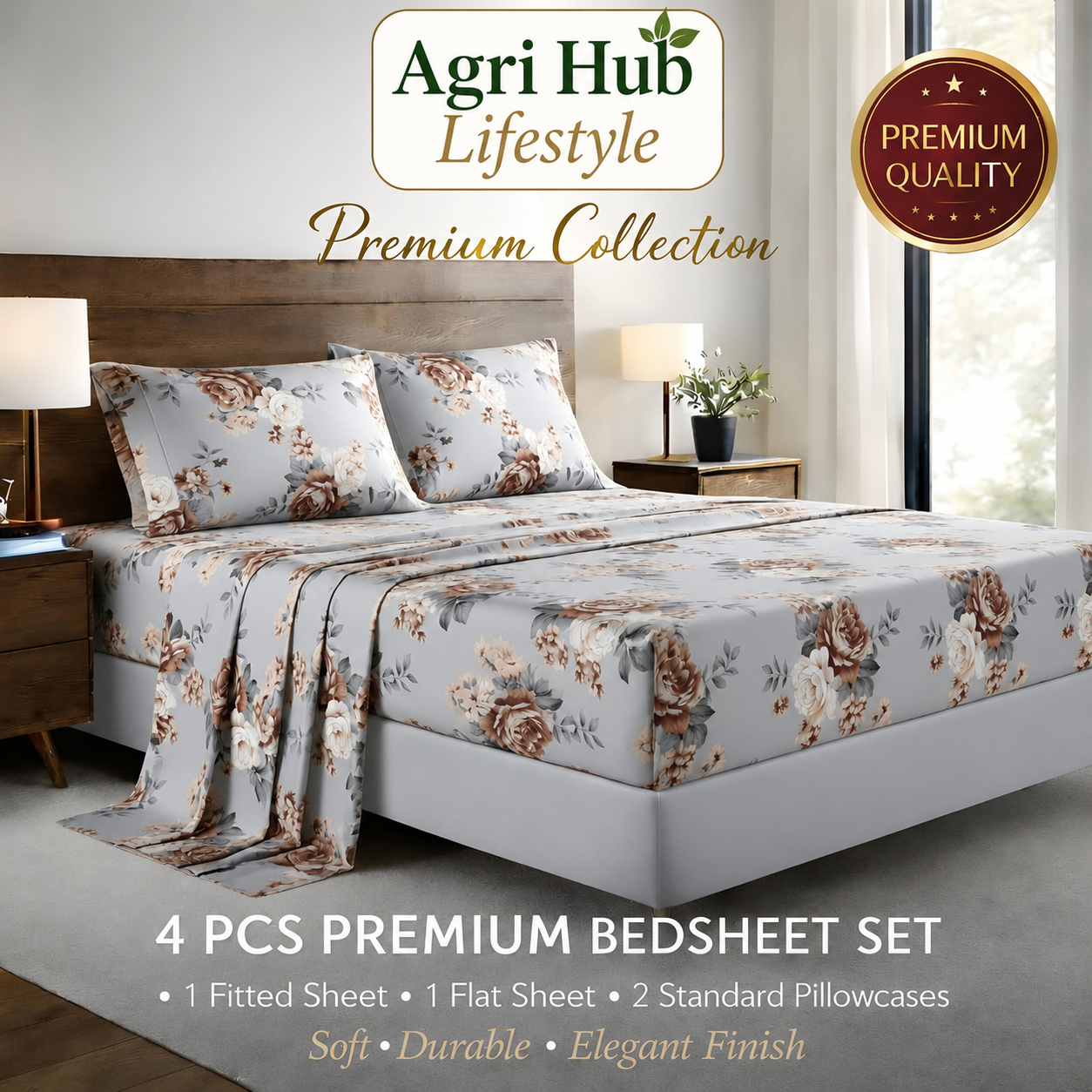 4pcs Premium Bed Sheet Set