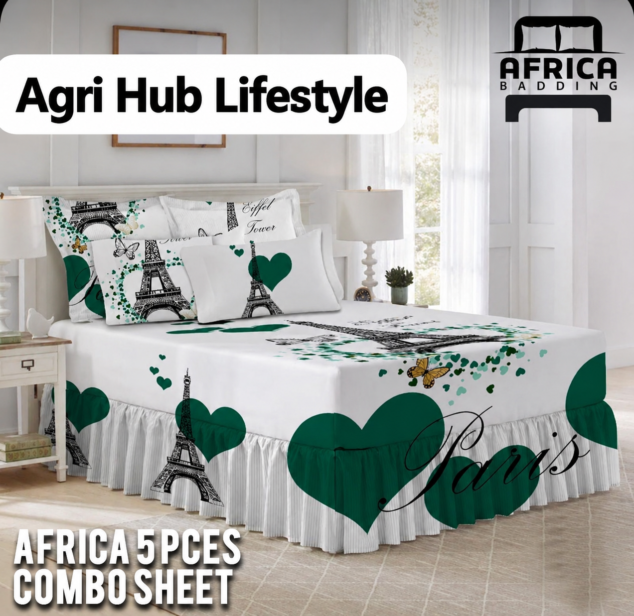 5pcs Frilled Combo Sheet Set