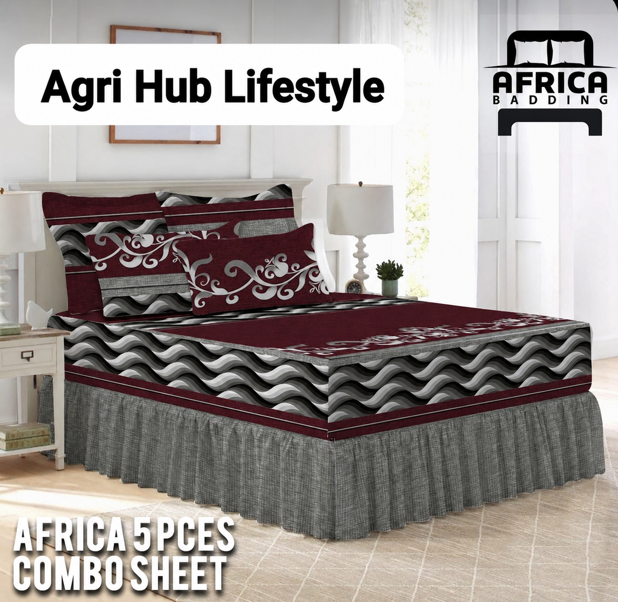 5pcs Frilled Combo Sheet Set