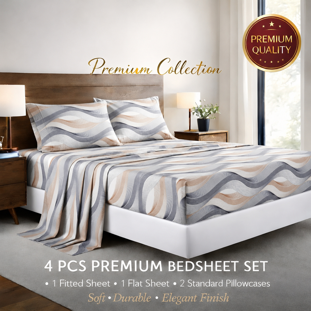 4pcs Premium Bed Sheet Set