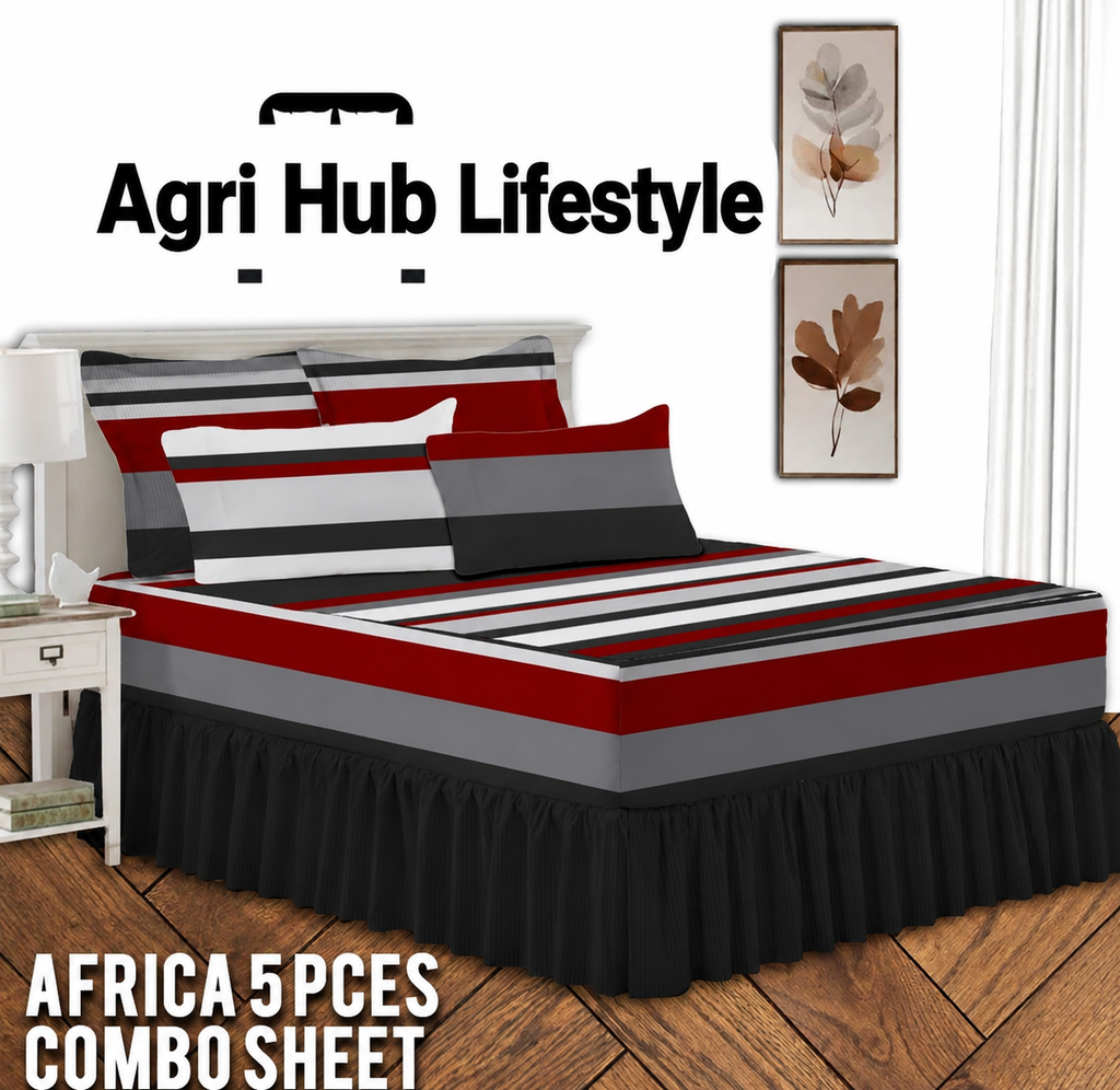 5pcs Frilled Combo Sheet Set