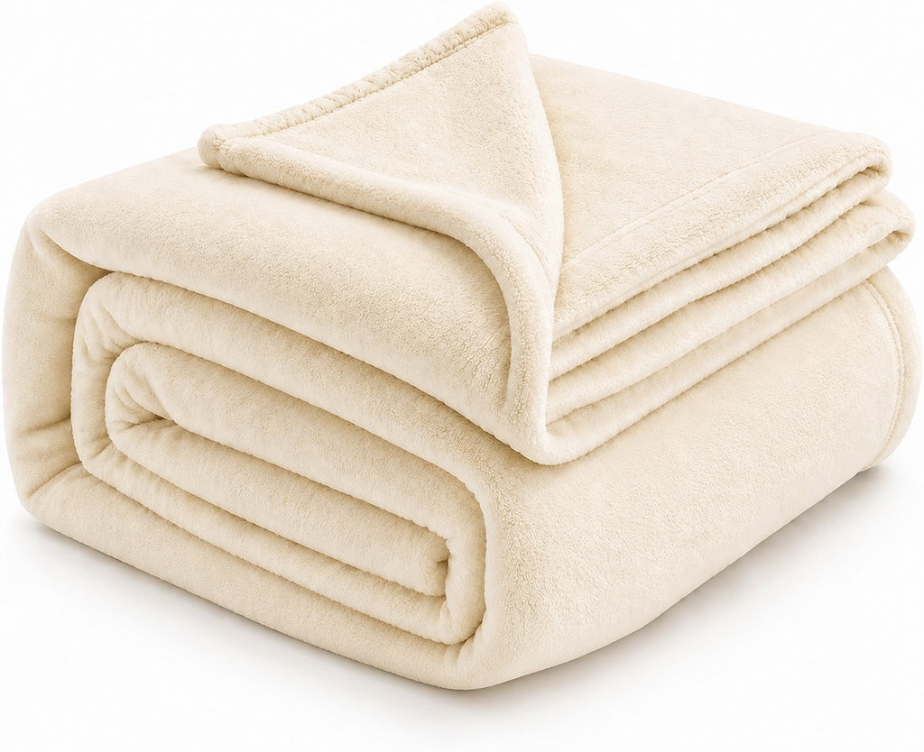 Solid Plush Fleece Throw Blanket 180x200cm