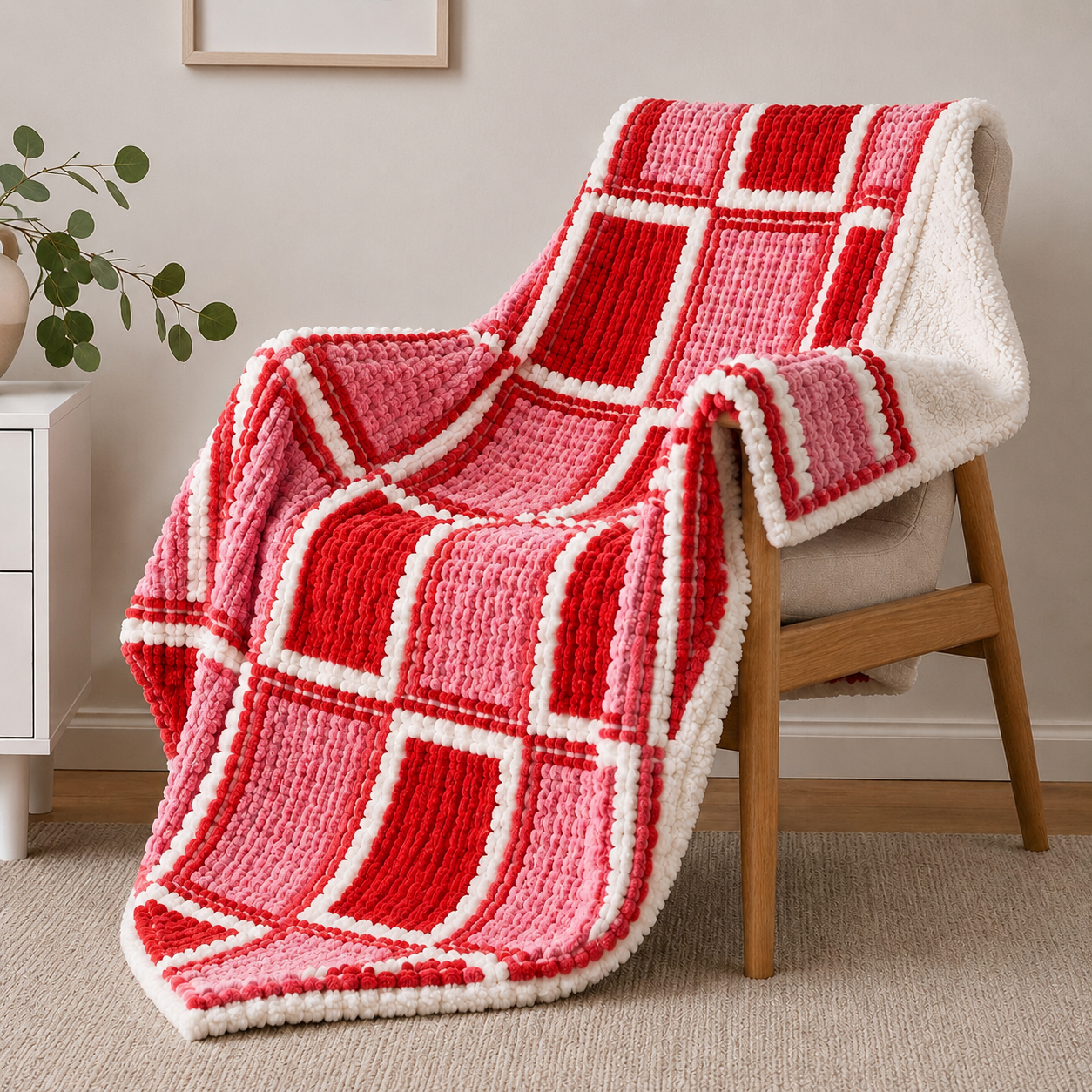 Sherpa-Backed Fleece Throw Blanket 200x230cm
