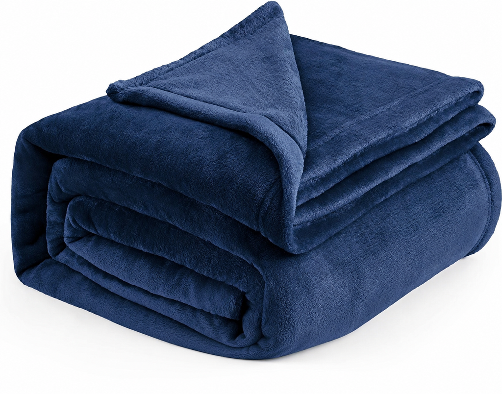 Solid Plush Fleece Throw Blanket 180x200cm