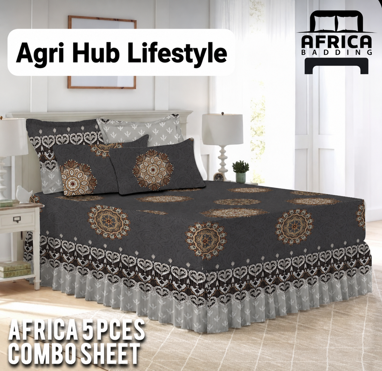 5pcs Frilled Combo Sheet Set
