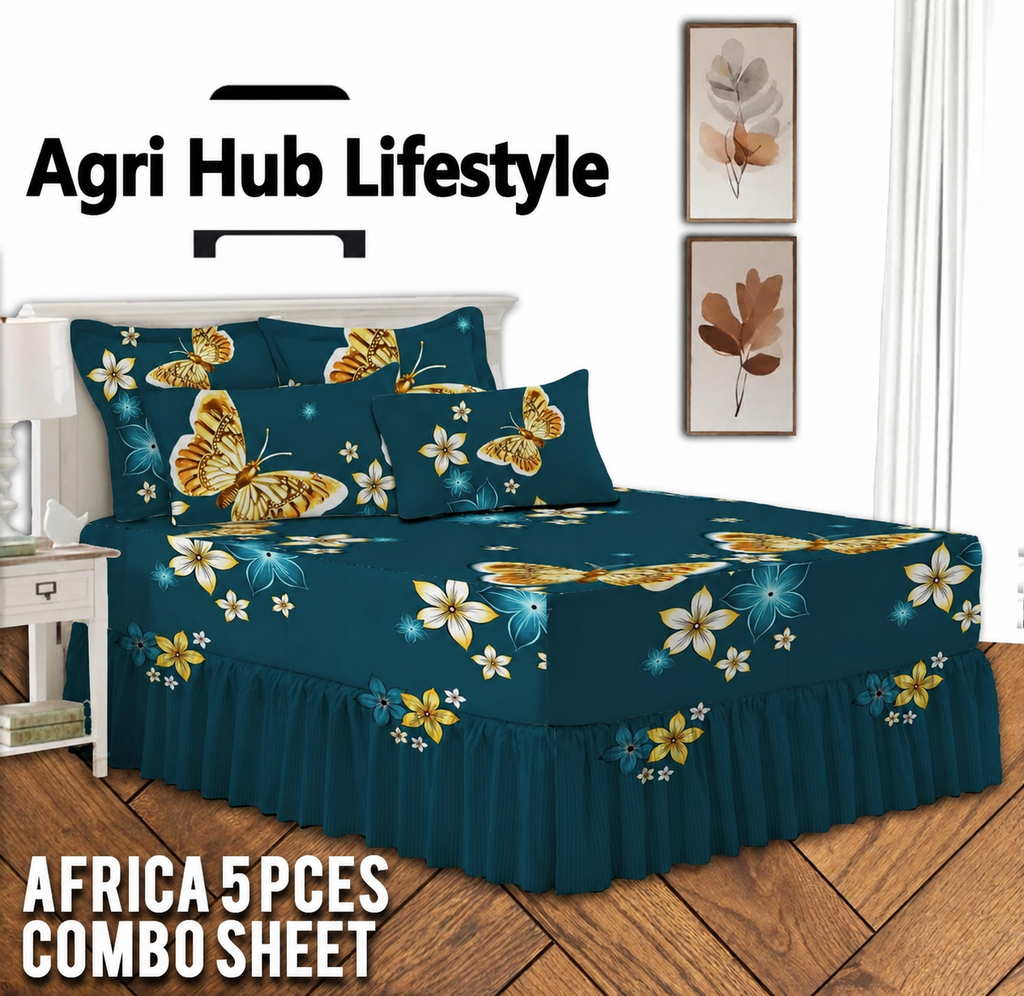 5pcs Frilled Combo Sheet Set