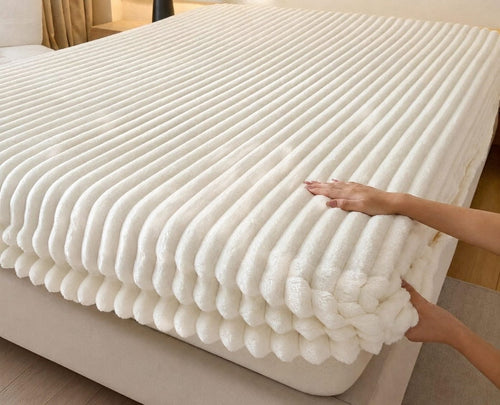 3pcs Corduroy Mattress Protector Set