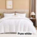 5pcs Fleece Comforter Set with Embossed Pattern