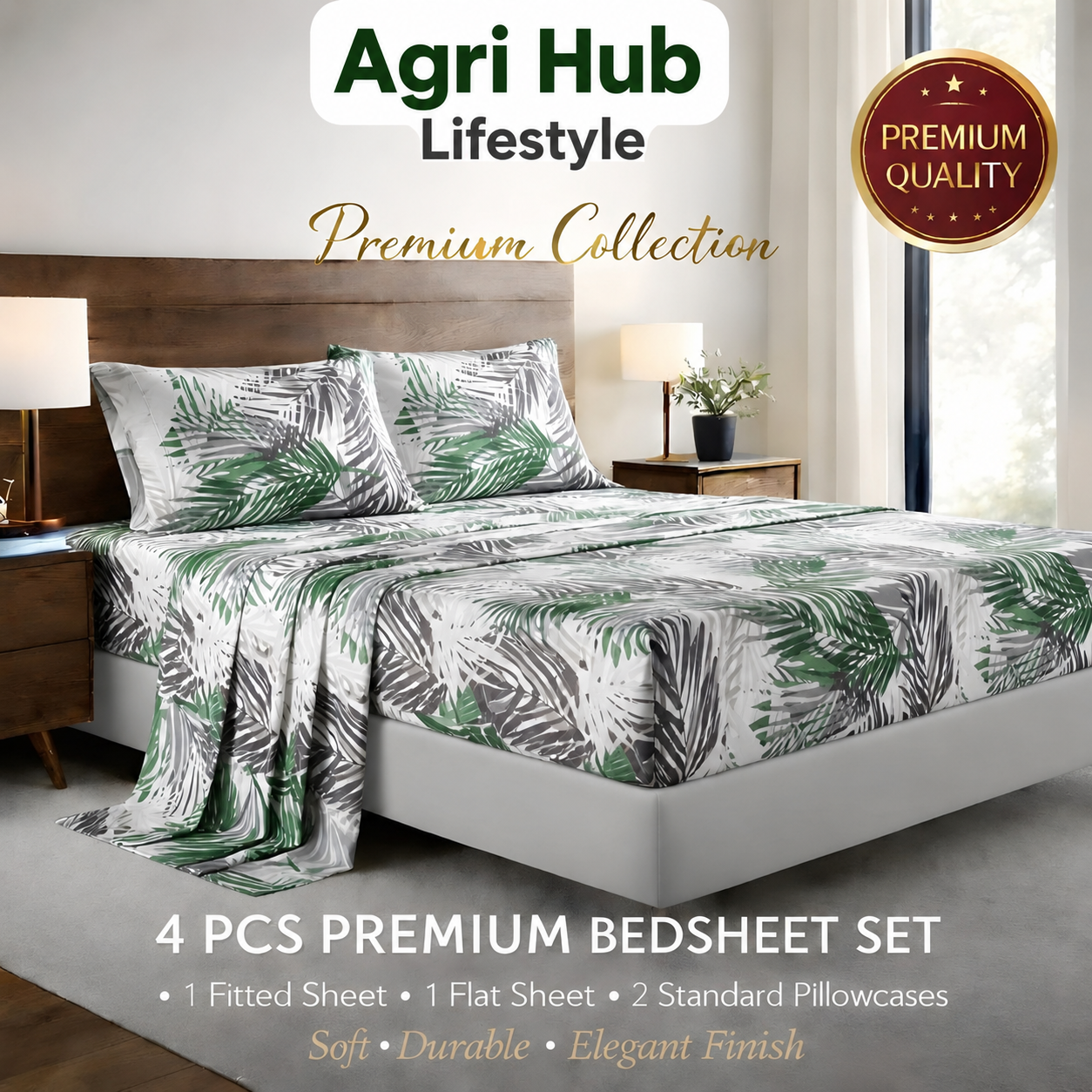 4pcs Premium Bed Sheet Set
