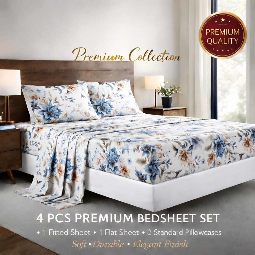 4pcs Premium Bed Sheet Set
